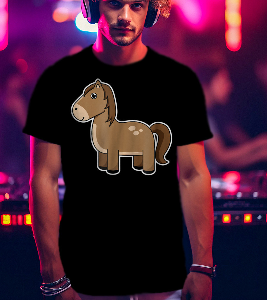 Cute Cartoon Horse Lover T-Shirt