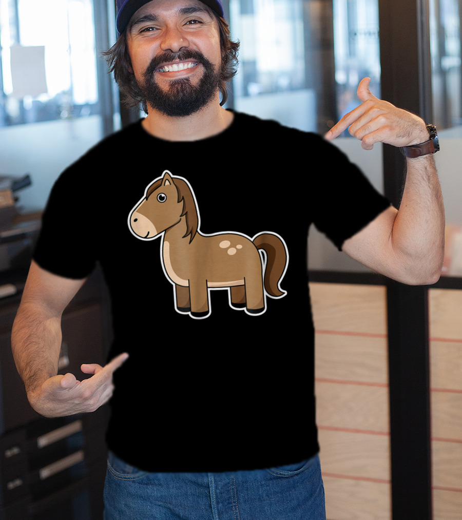 Cute Cartoon Horse Lover T-Shirt
