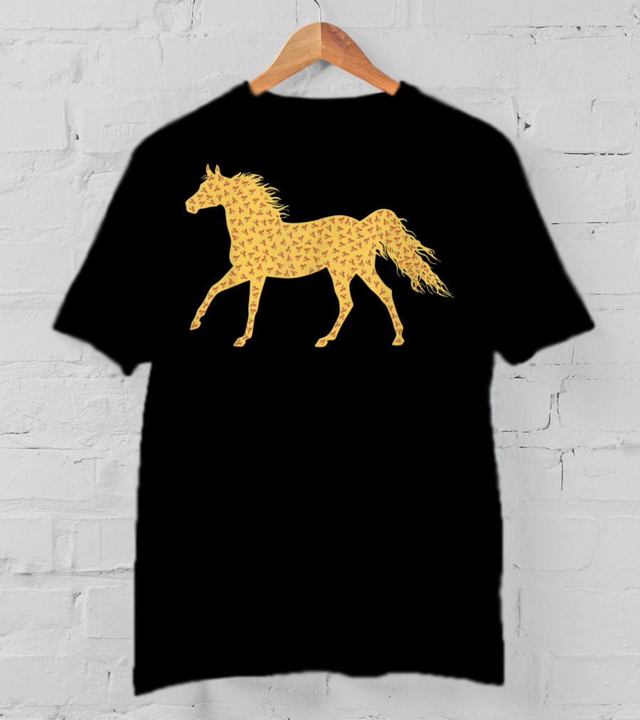 Cute Horse Pepperoni Pizza T-Shirt