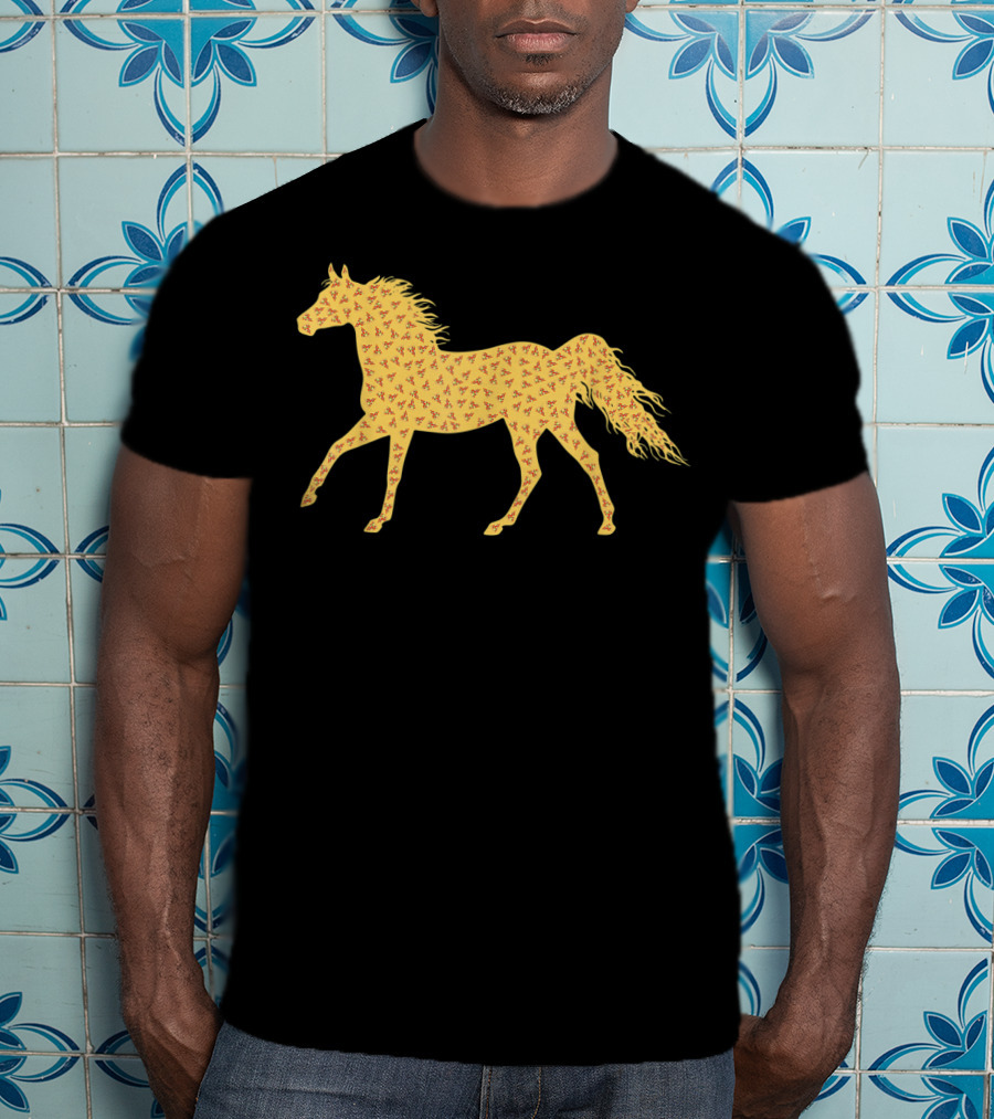 Cute Horse Pepperoni Pizza T-Shirt