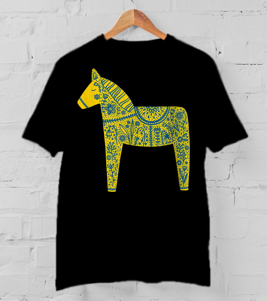 Dala Horse Swedish Folk T-Shirt