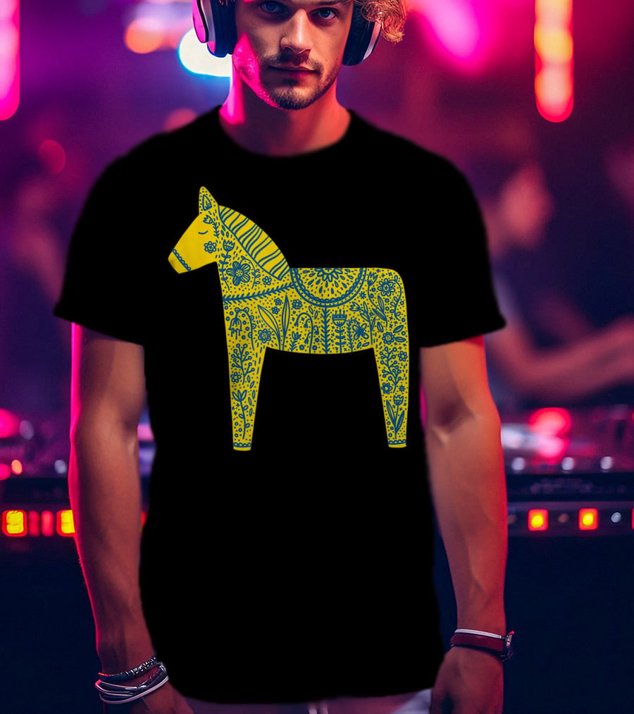 Dala Horse Swedish Folk T-Shirt