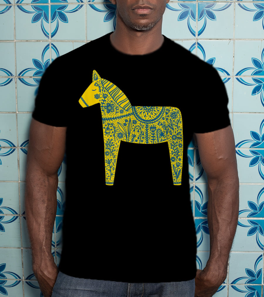 Dala Horse Swedish Folk T-Shirt