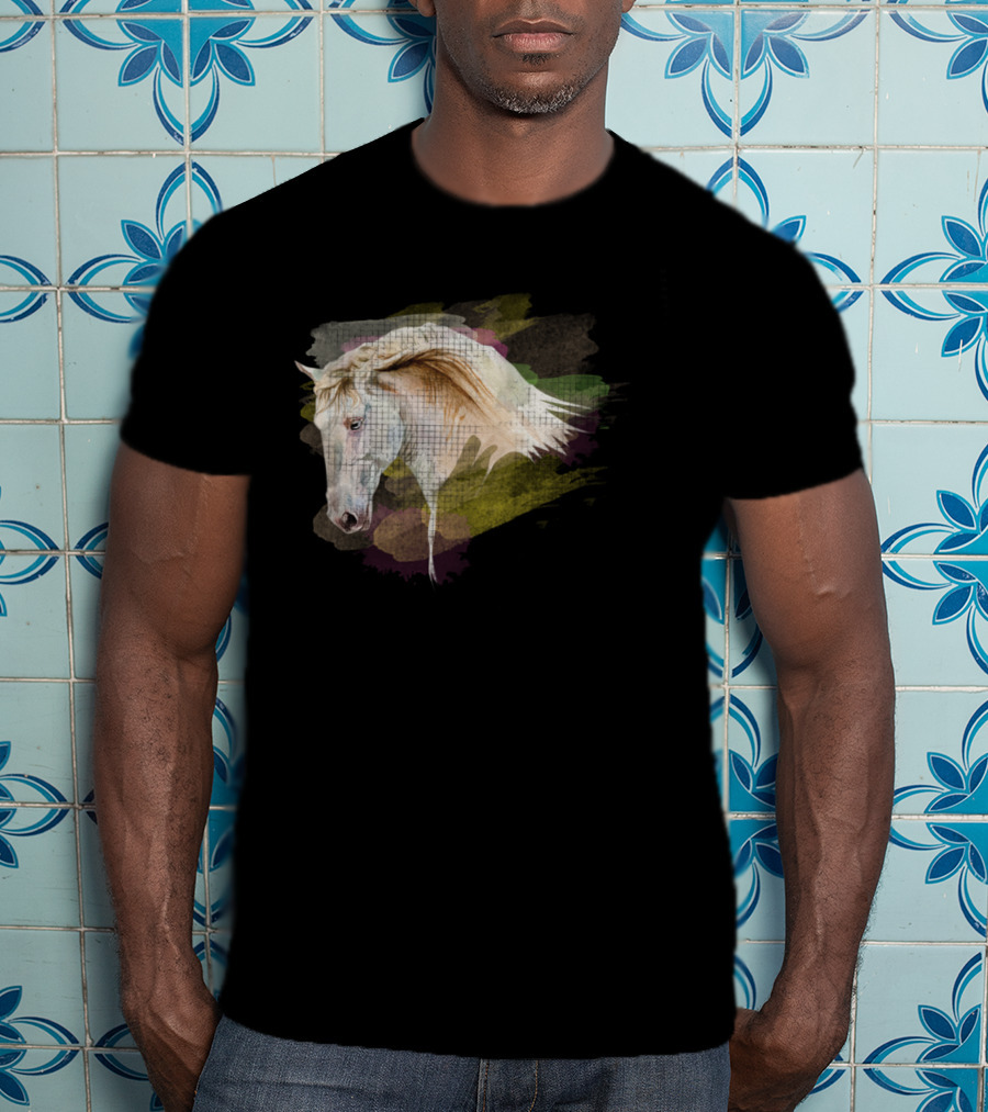 Dream Mysterious Horse Watercolor Head T-Shirt