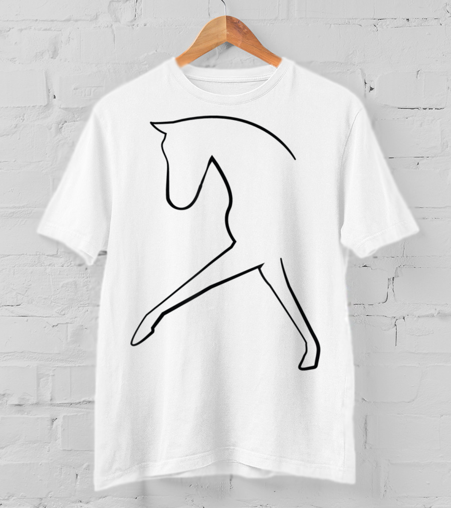 Dressage Illustrated Horse Silhouette In Motion T-Shirt