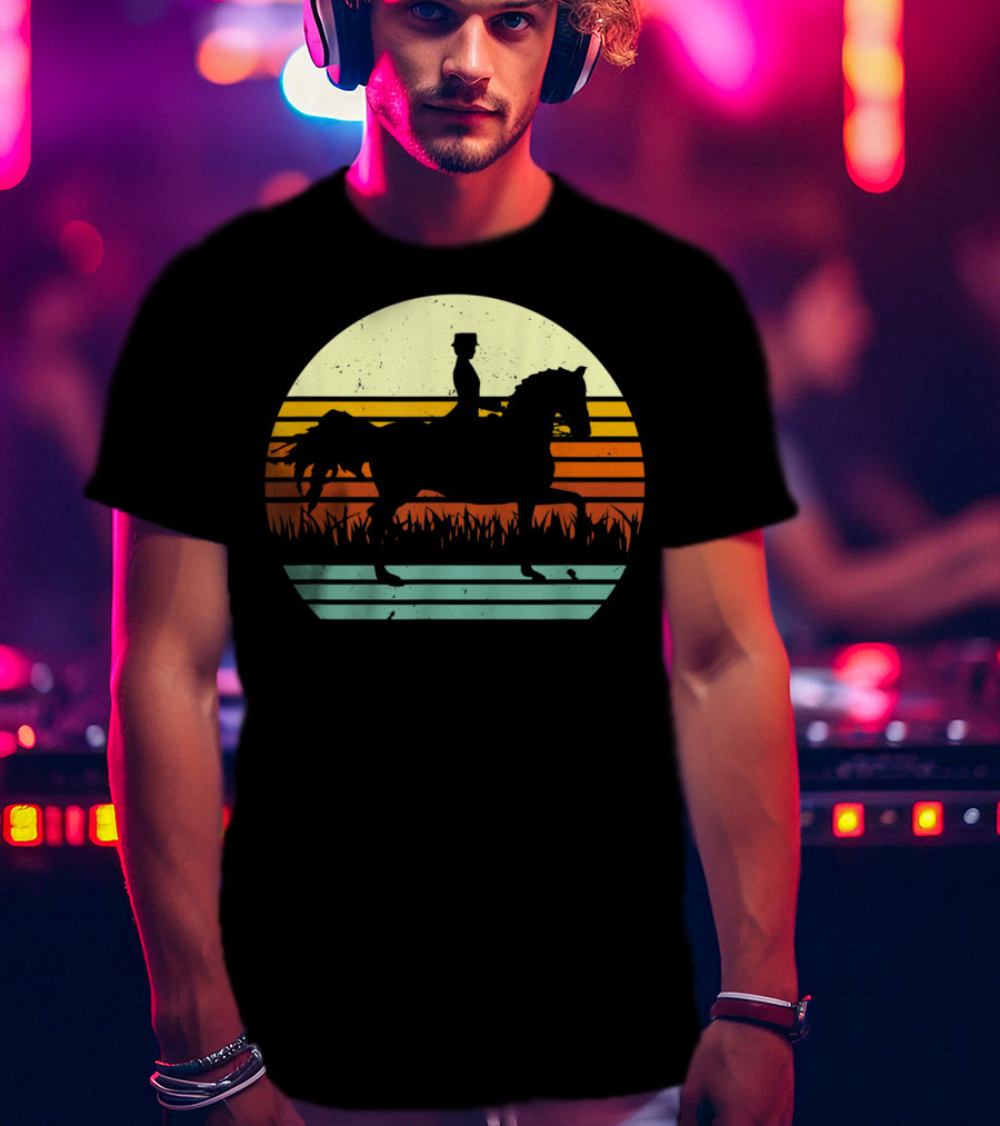 Dressage Rider Style Horse Sunset T-Shirt