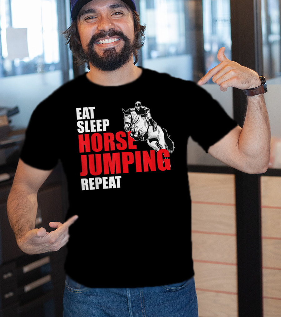 Eat Sleep Horse Jumping Repeat T-Shirt