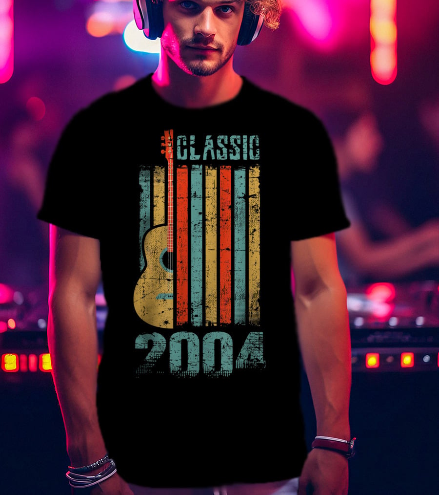 Classic 2004 Guitar Music 15 Years Old Birthday T-Shirt