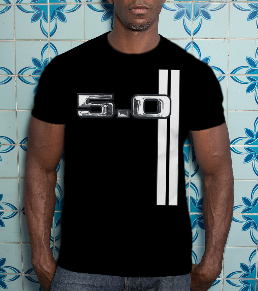 5.0 Racing Stripe Classic Car T-Shirt