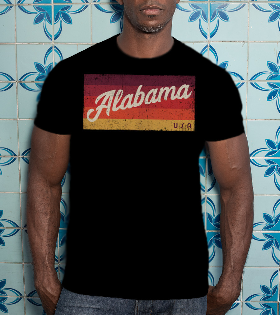 Alabama USA Vintage Retro Classic State T-Shirt