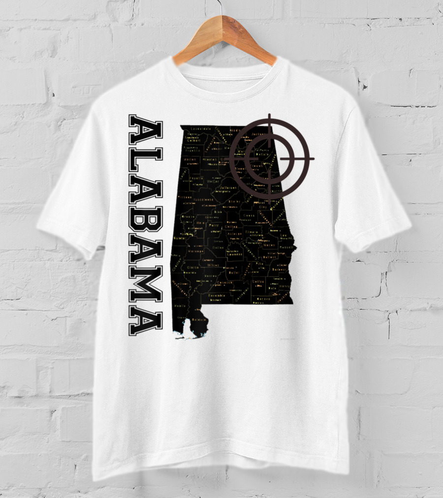 Alabama Vintage Maps Classic With Counties And Target T-Shirt