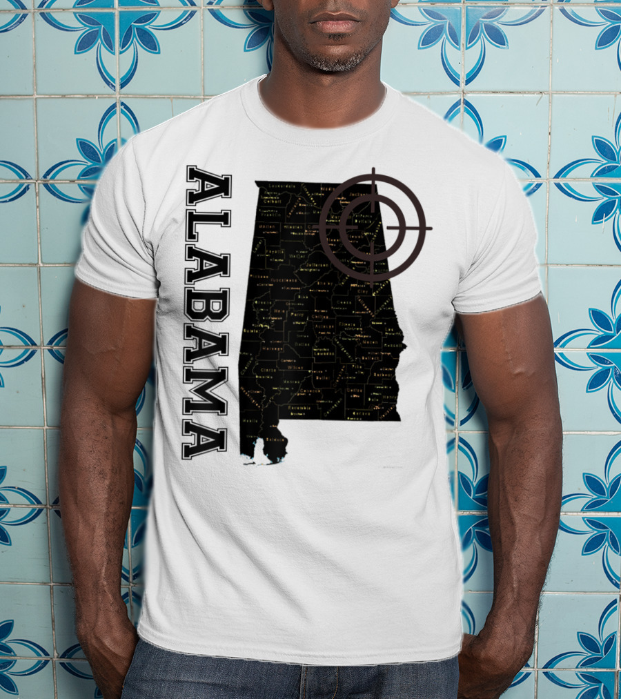 Alabama Vintage Maps Classic With Counties And Target T-Shirt