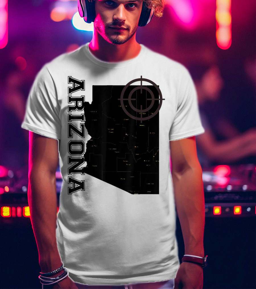 Arizona Map Classic Fun With Target T-Shirt