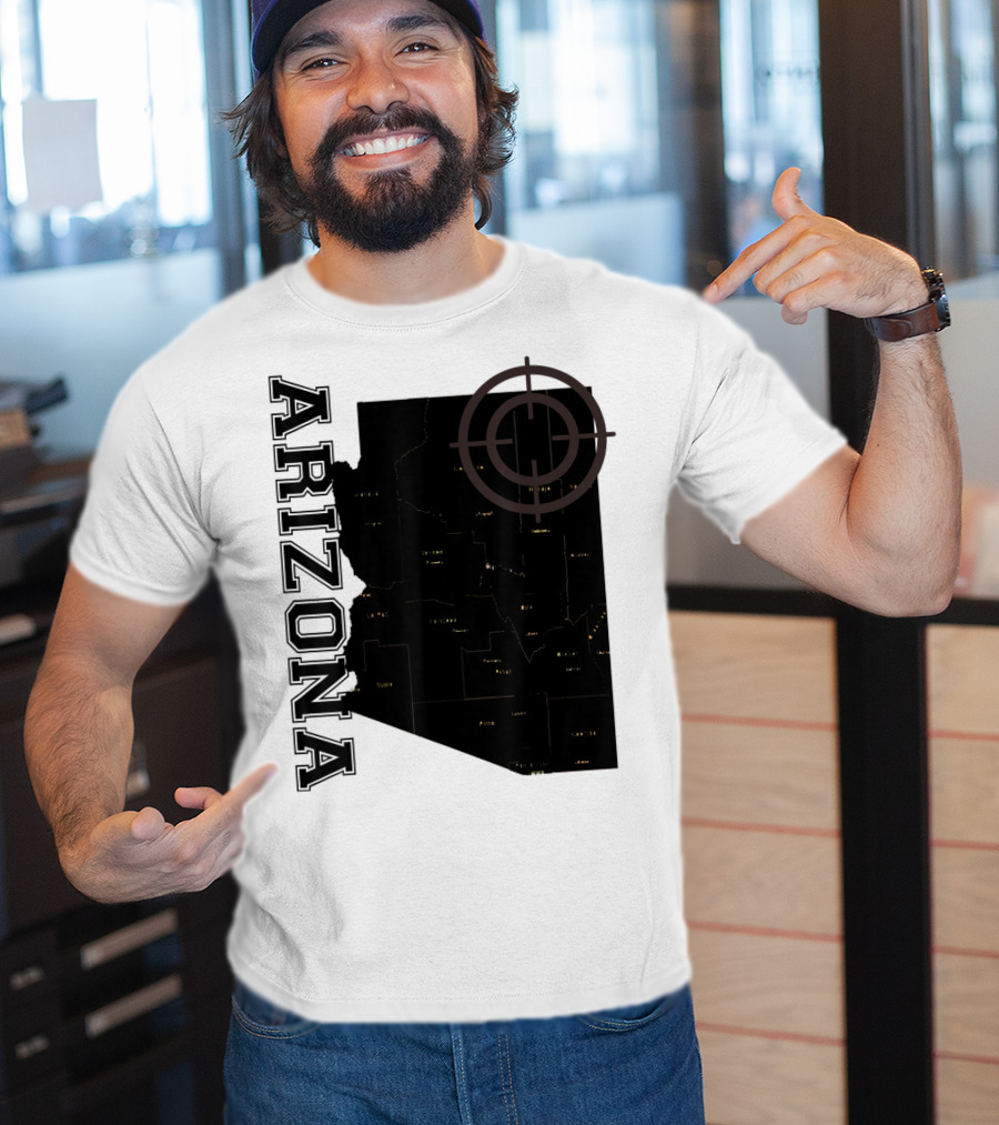 Arizona Map Classic Fun With Target T-Shirt