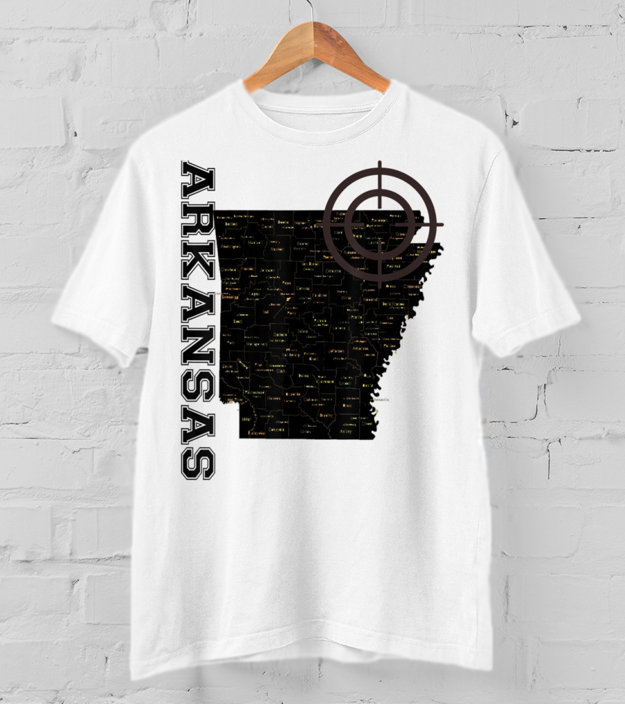 Arkansas Maps Classic Fun Targeted Exploration T-Shirt