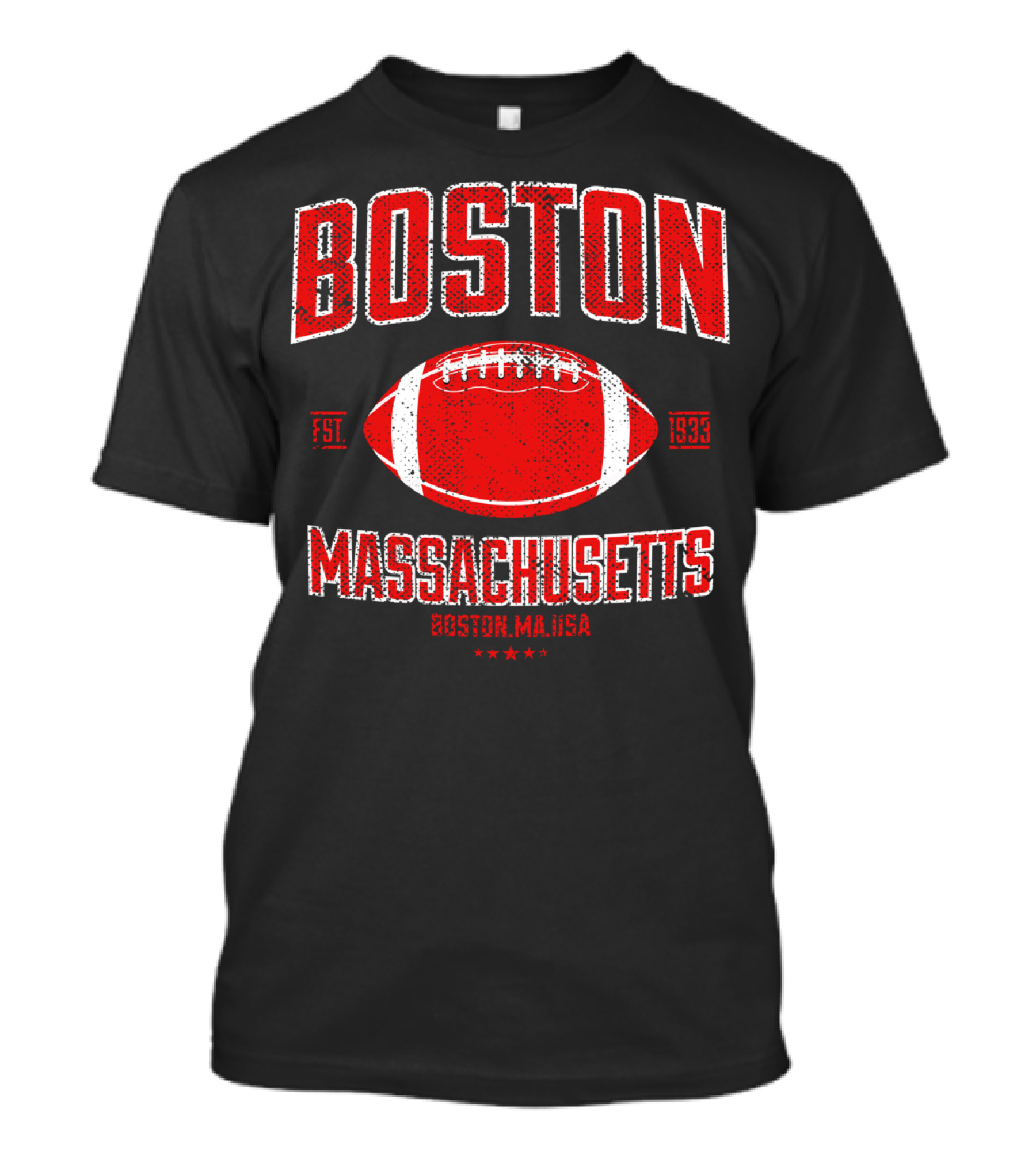 Boston Massachusetts Vintage American Football Est 1933 T-Shirt
