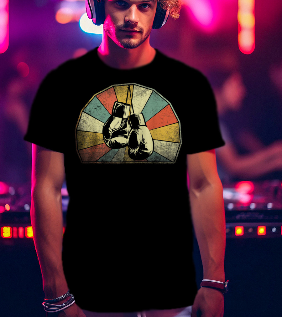 Boxing Classic Vintage Boxsport Retro Gloves T-Shirt