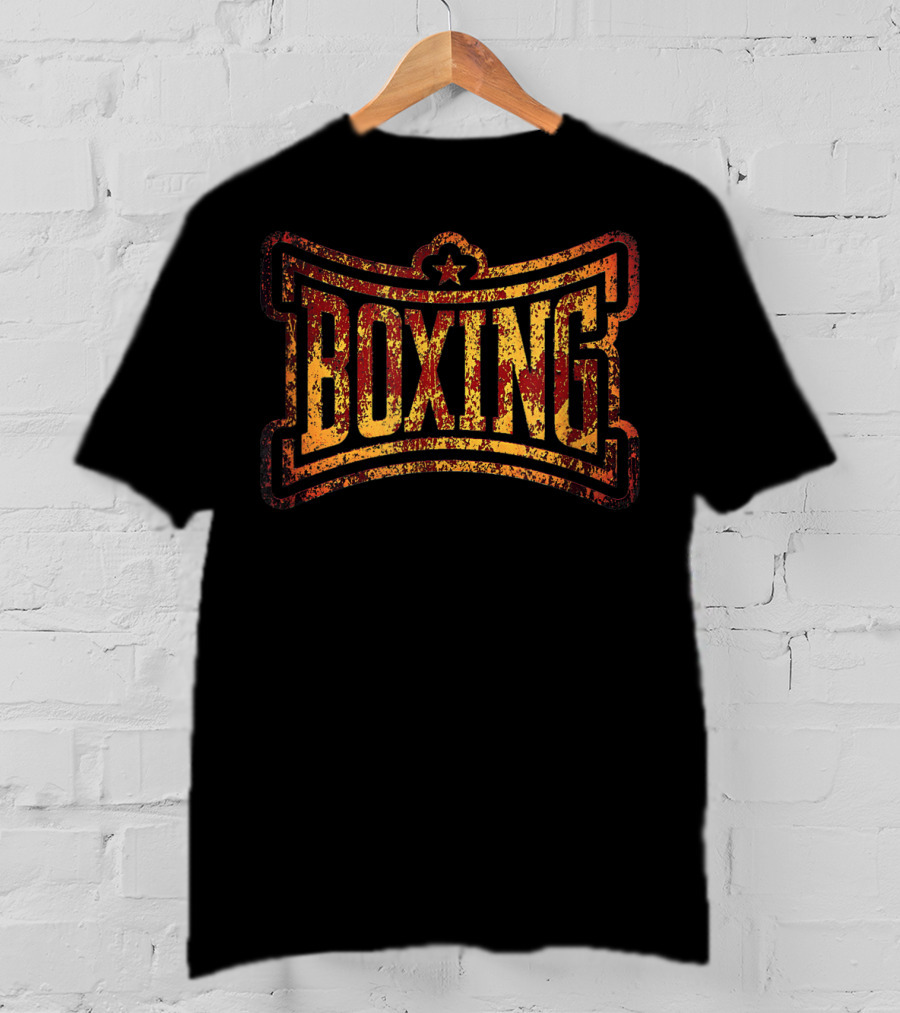 Boxing Rust Vintage Classic Boxer Retro Distressed Print T-Shirt