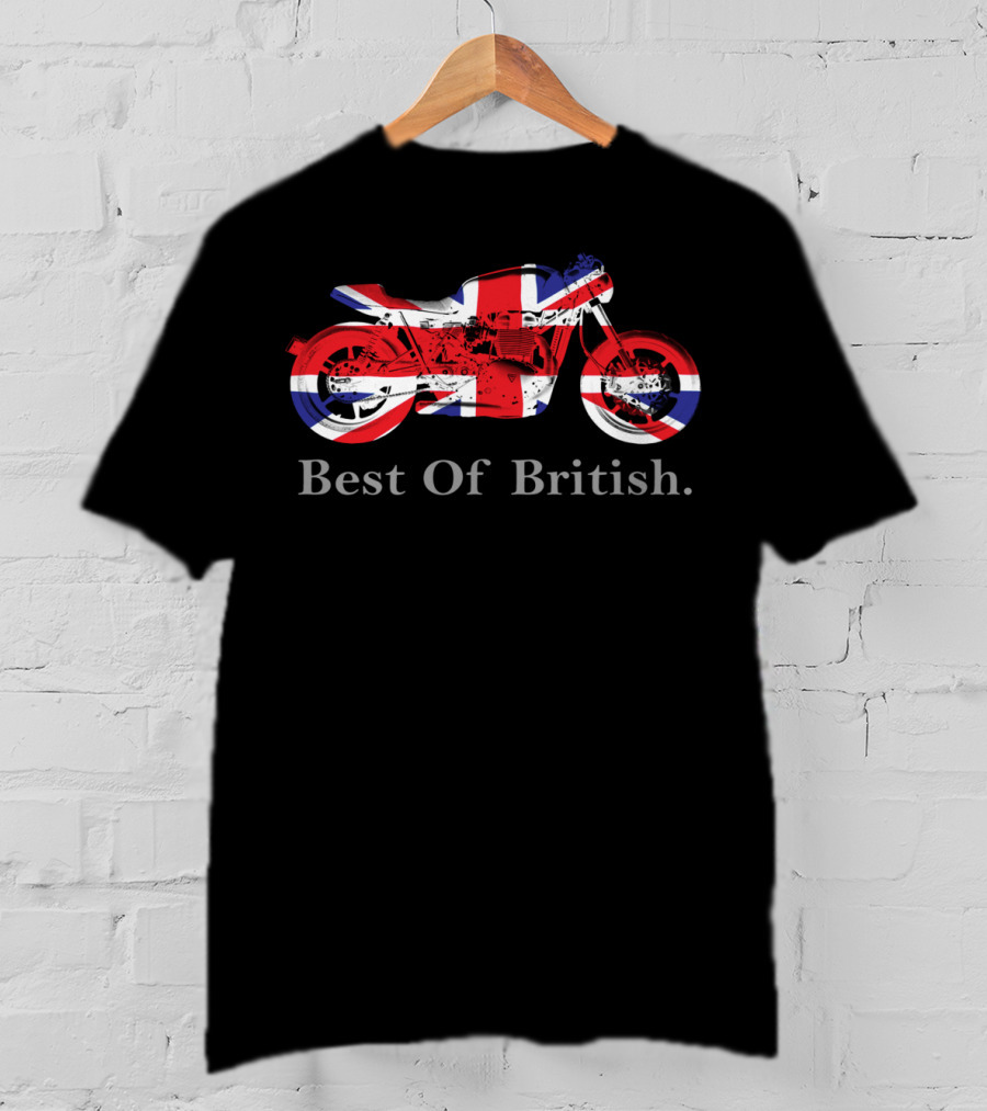 British Biker Best Of British Classic Cafe Racer Union Jack T-Shirt