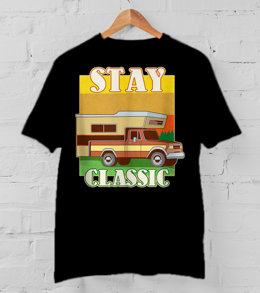 Stay Classic Camping And RV Vintage Camper T-Shirt
