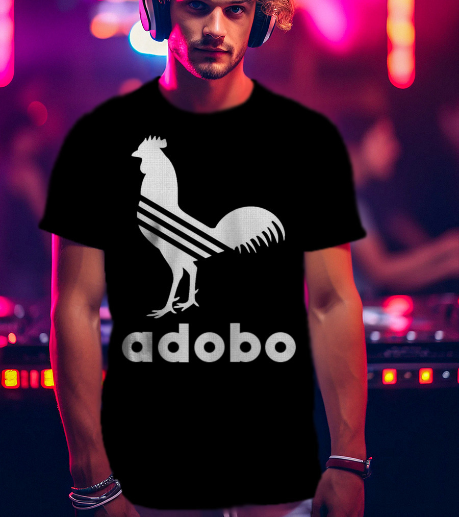 Adobo Rooster Logo With Classic And Funny Filipino T-Shirt