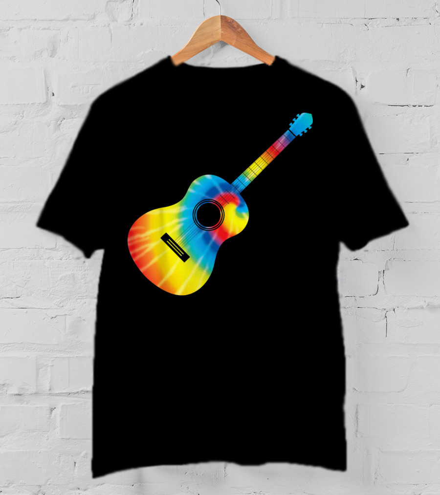 Classic Vintage Guitar Tie-Dye T-Shirt
