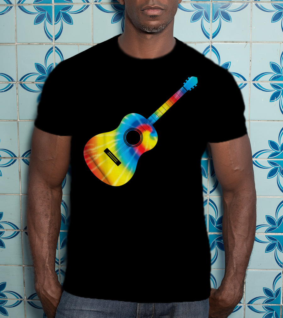 Classic Vintage Guitar Tie-Dye T-Shirt