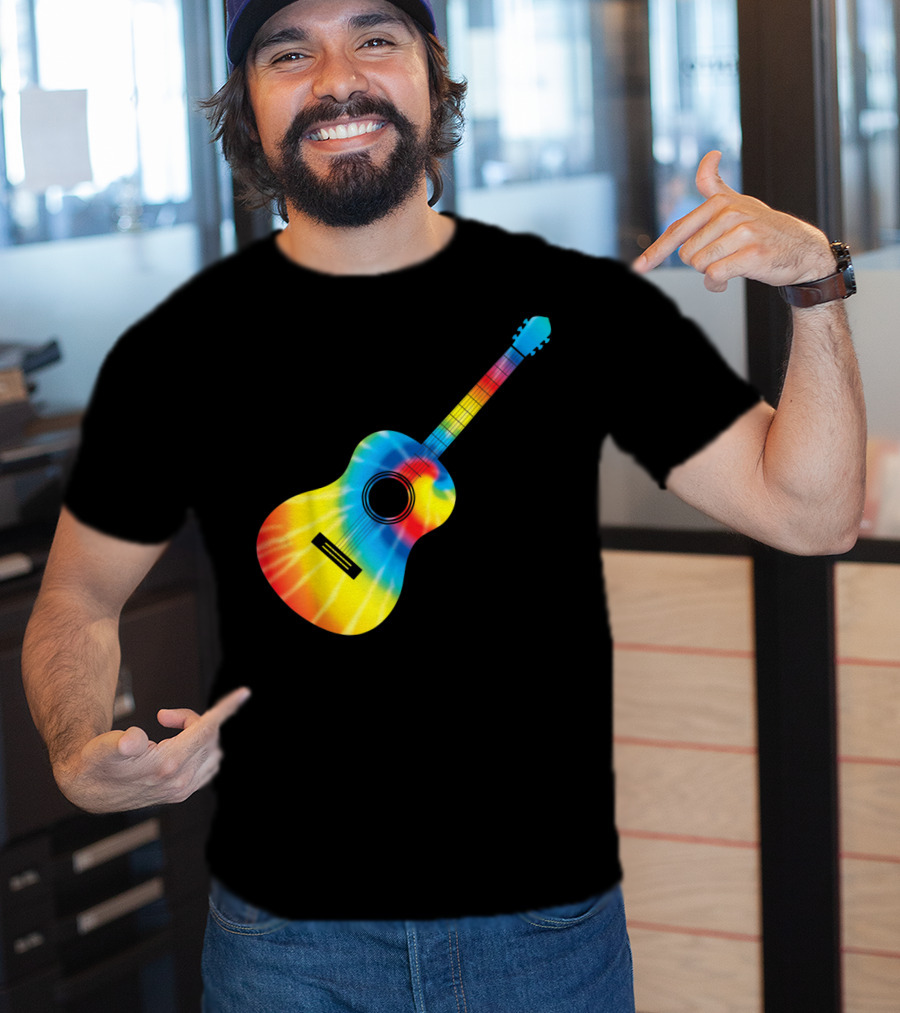 Classic Vintage Guitar Tie-Dye T-Shirt