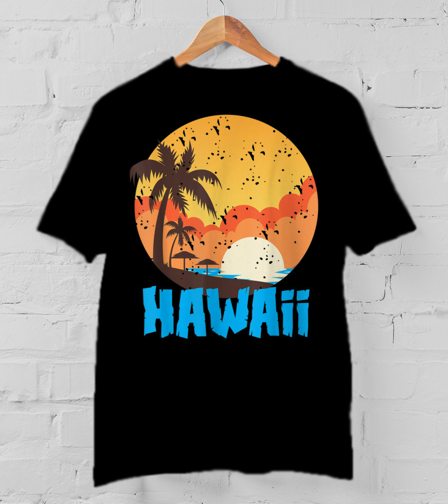 Hawaii Sunset Palm Beach T-Shirt