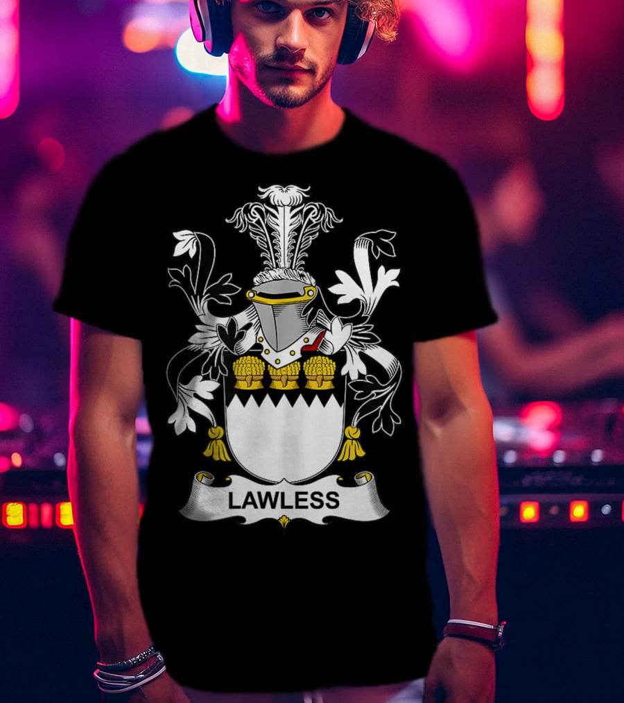 Lawless Family Crest Coat Of Arms T-Shirt