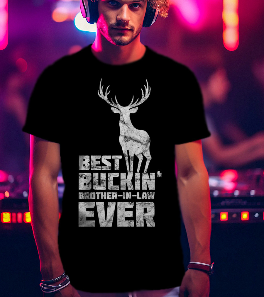 Best Buckin' Brother-in-Law Ever Mens Awesome Buck Deer T-Shirt