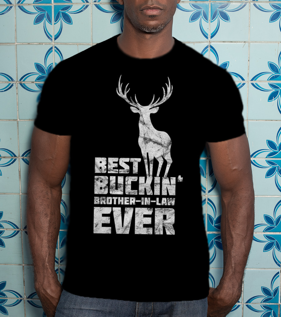 Best Buckin' Brother-in-Law Ever Mens Awesome Buck Deer T-Shirt
