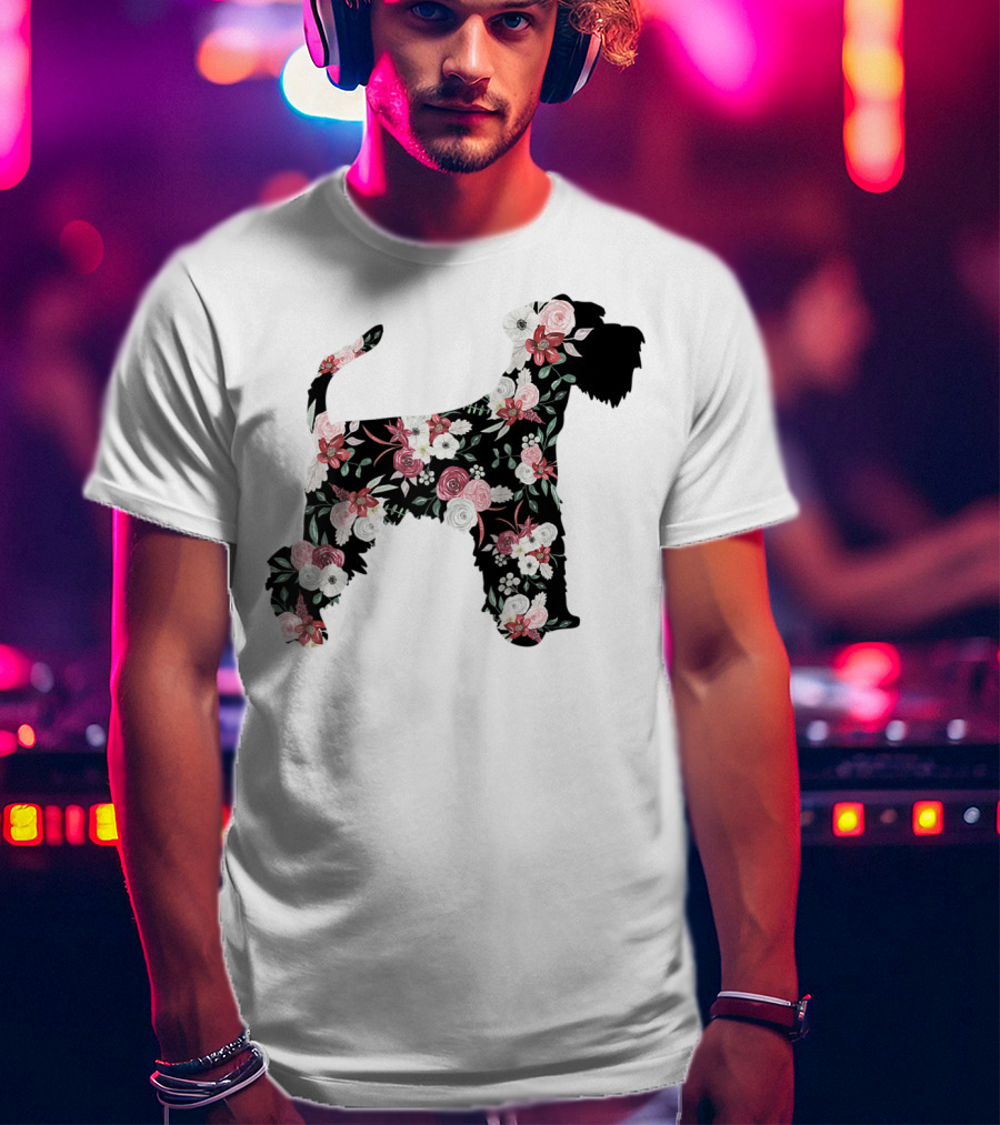 Minischnauzer Floral T-Shirt