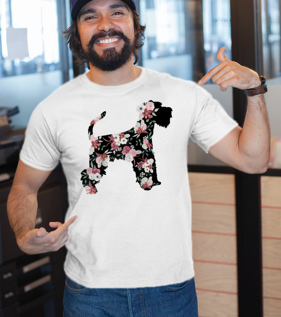 Minischnauzer Floral T-Shirt