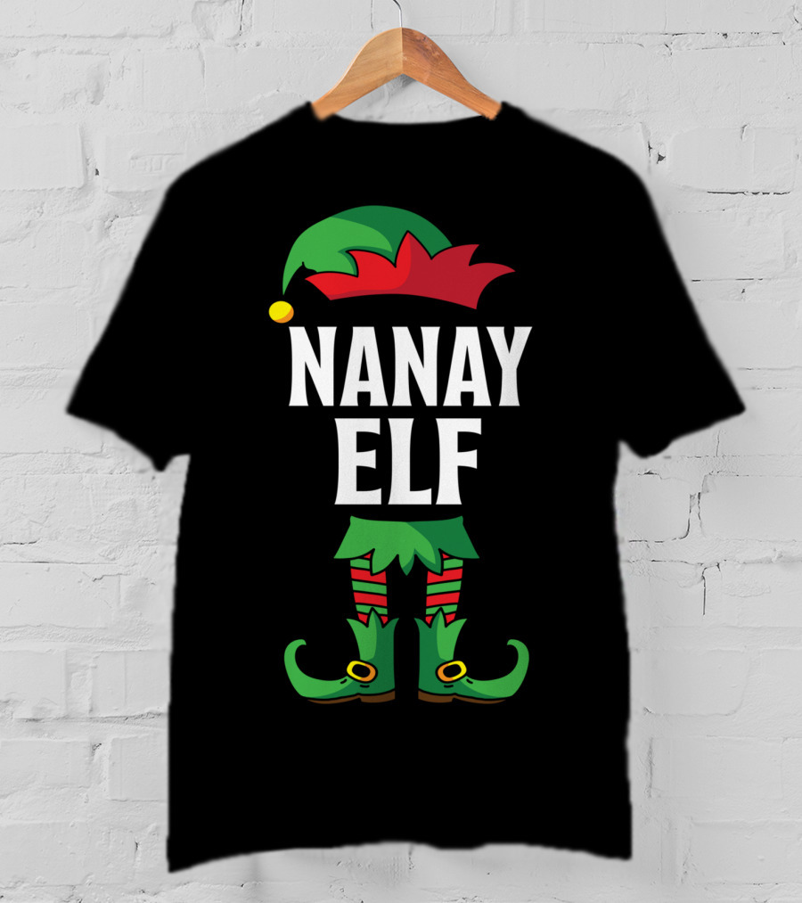 Nanay Elf Costume Christmas Holiday T-Shirt