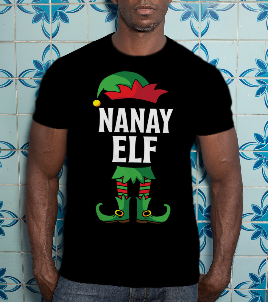 Nanay Elf Costume Christmas Holiday T-Shirt