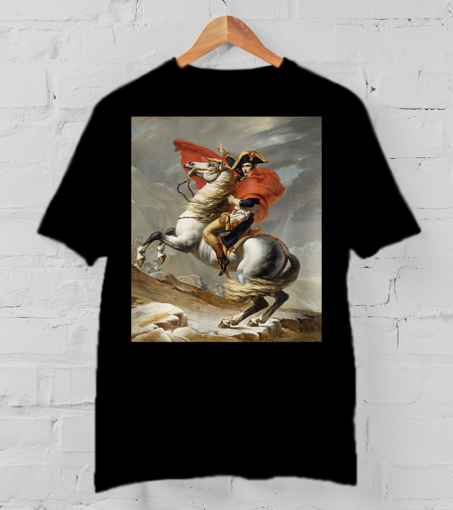 Napoleon Bonaparte Crossing The Alps Iconic Equestrian T-Shirt