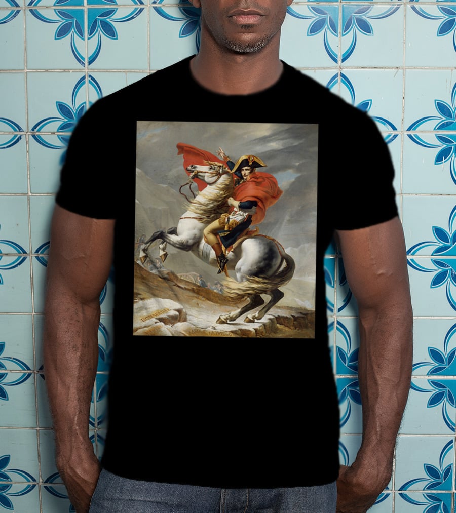 Napoleon Bonaparte Crossing The Alps Iconic Equestrian T-Shirt