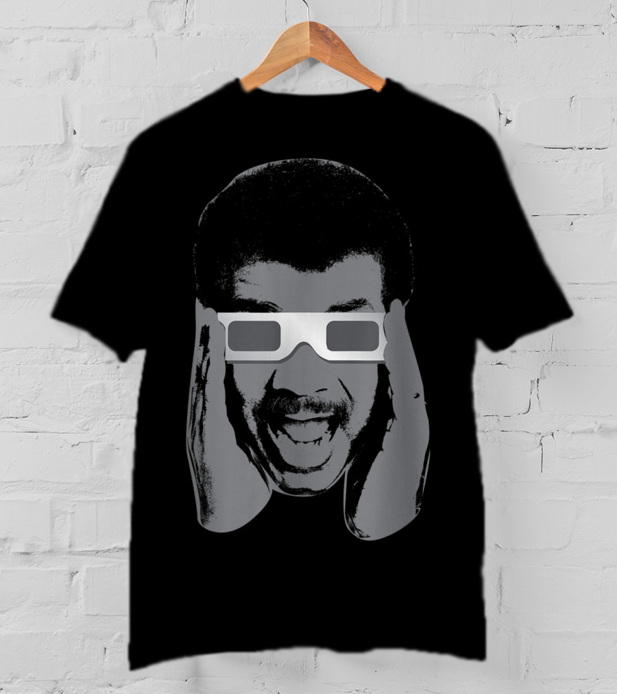 Neil Degrasse Tyson Eclipse Glasses Enthusiast Iconic Expression T-Shirt