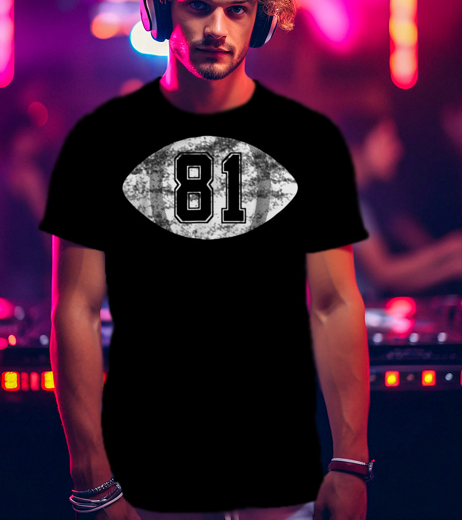81 Vintage Football Jersey Number Player T-Shirt