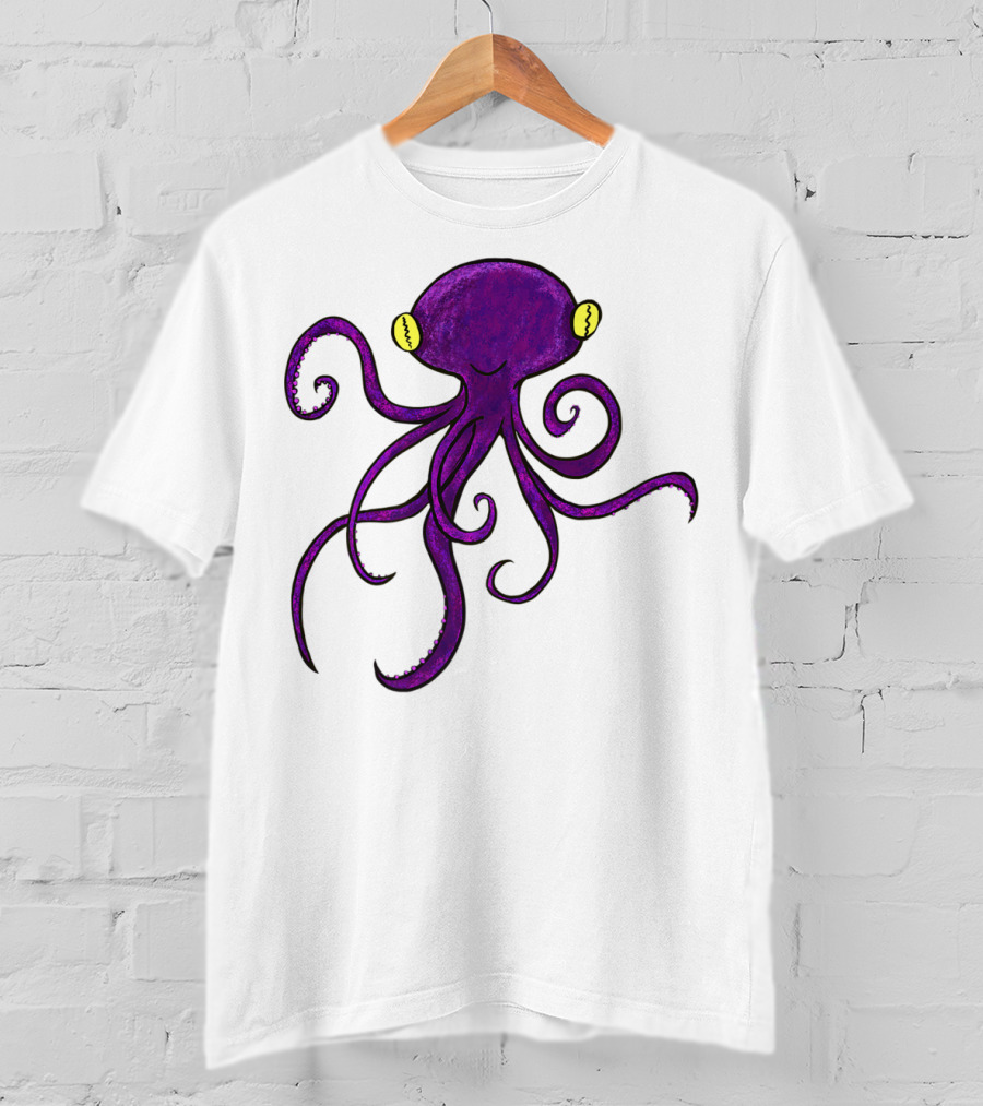 Purple Octopus Whimsical T-Shirt