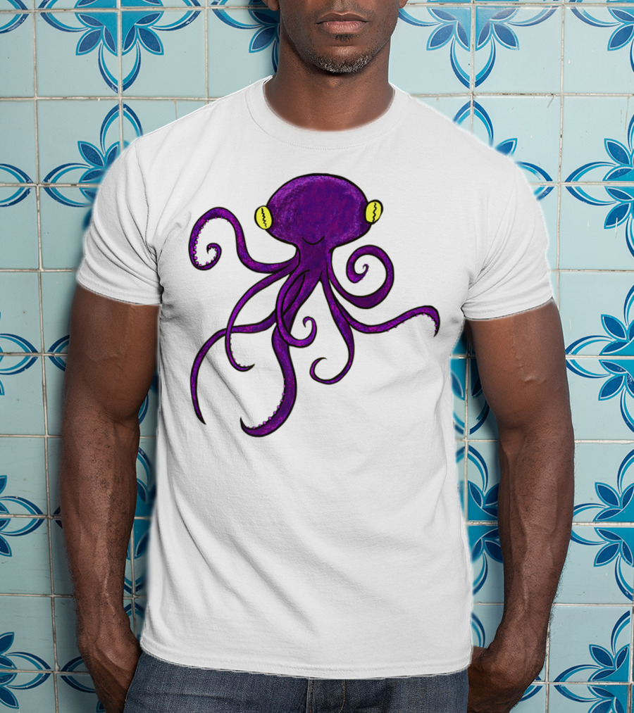 Purple Octopus Whimsical T-Shirt
