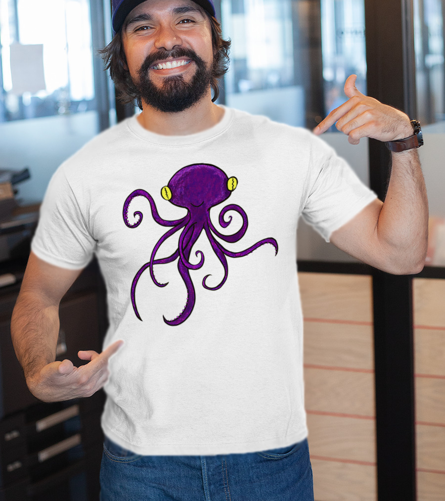Purple Octopus Whimsical T-Shirt