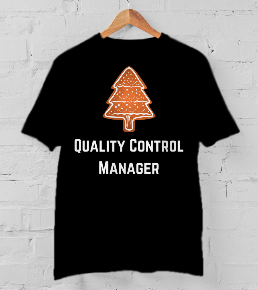 Quality Control Manager Christmas Tree Cookie T-Shirt