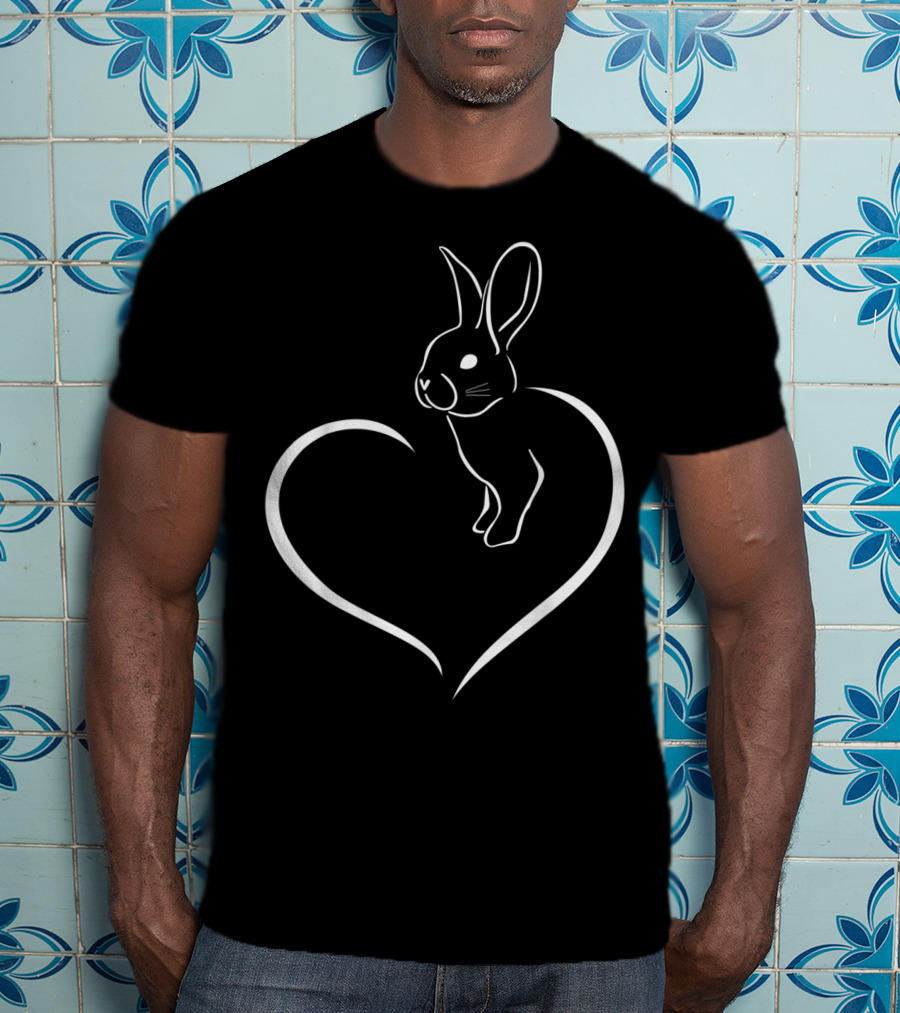 Rabbi Rabbit Heart Graphic For Rabbit Lover T-Shirt