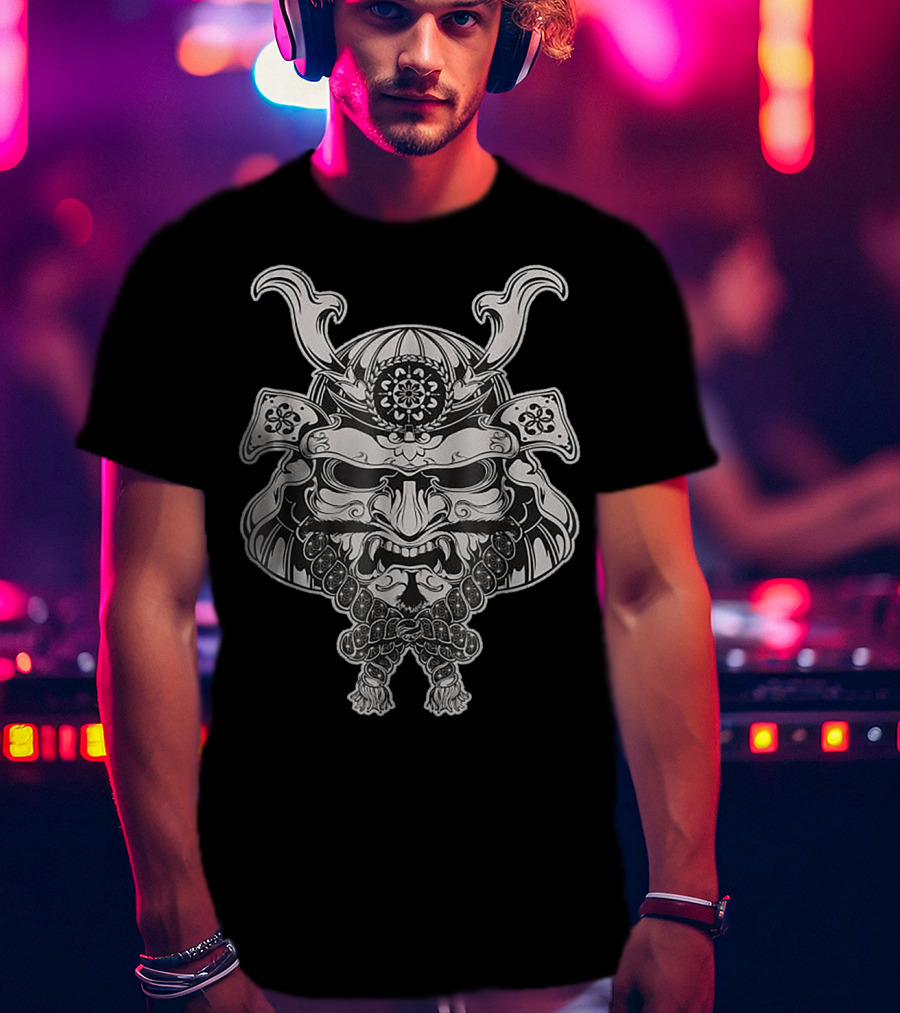 Samurai Warrior Original Japanese Mask T-Shirt