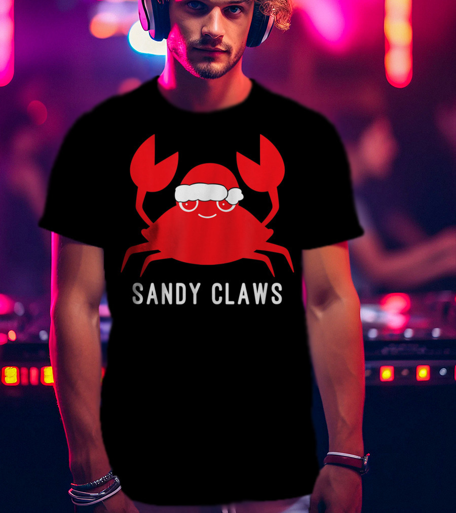 Sandy Claws Santa Crab T-Shirt
