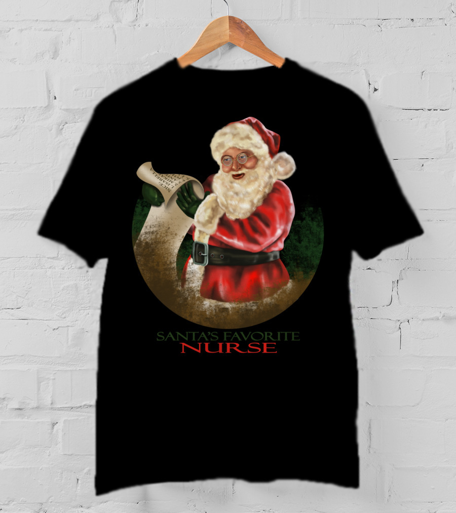 Santa's Favorite Nurse T-Shirt