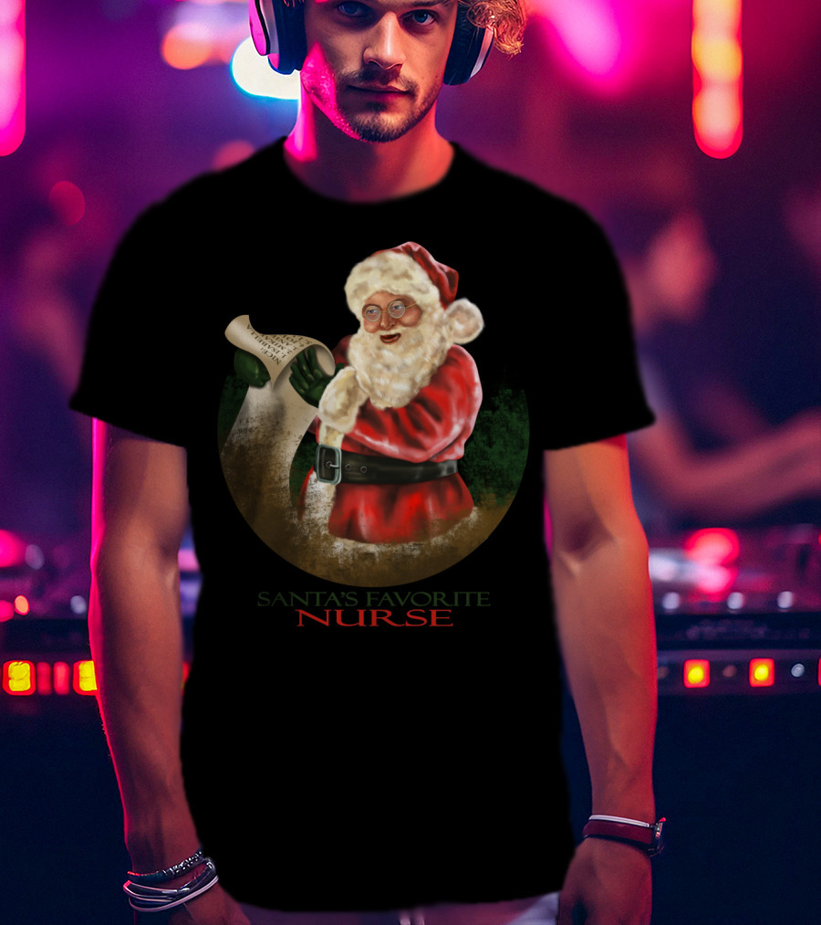 Santa's Favorite Nurse T-Shirt