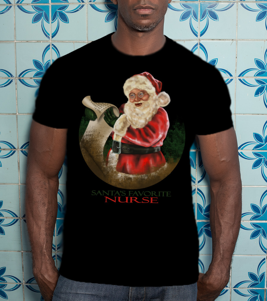 Santa's Favorite Nurse T-Shirt
